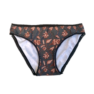 BLACK & TAN BATIK ~ LACE | ECO SWIM INTIMATES KNICKERS