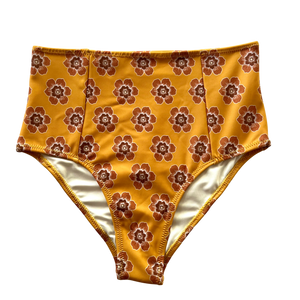 Mustard Matahari Batik | High Waisted Bikini Bottoms
