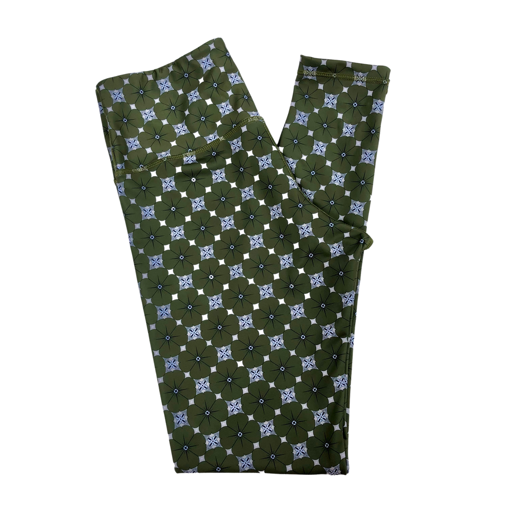 OLIVE GEOMETRIC BATIK | KARTINI LEGGINGS