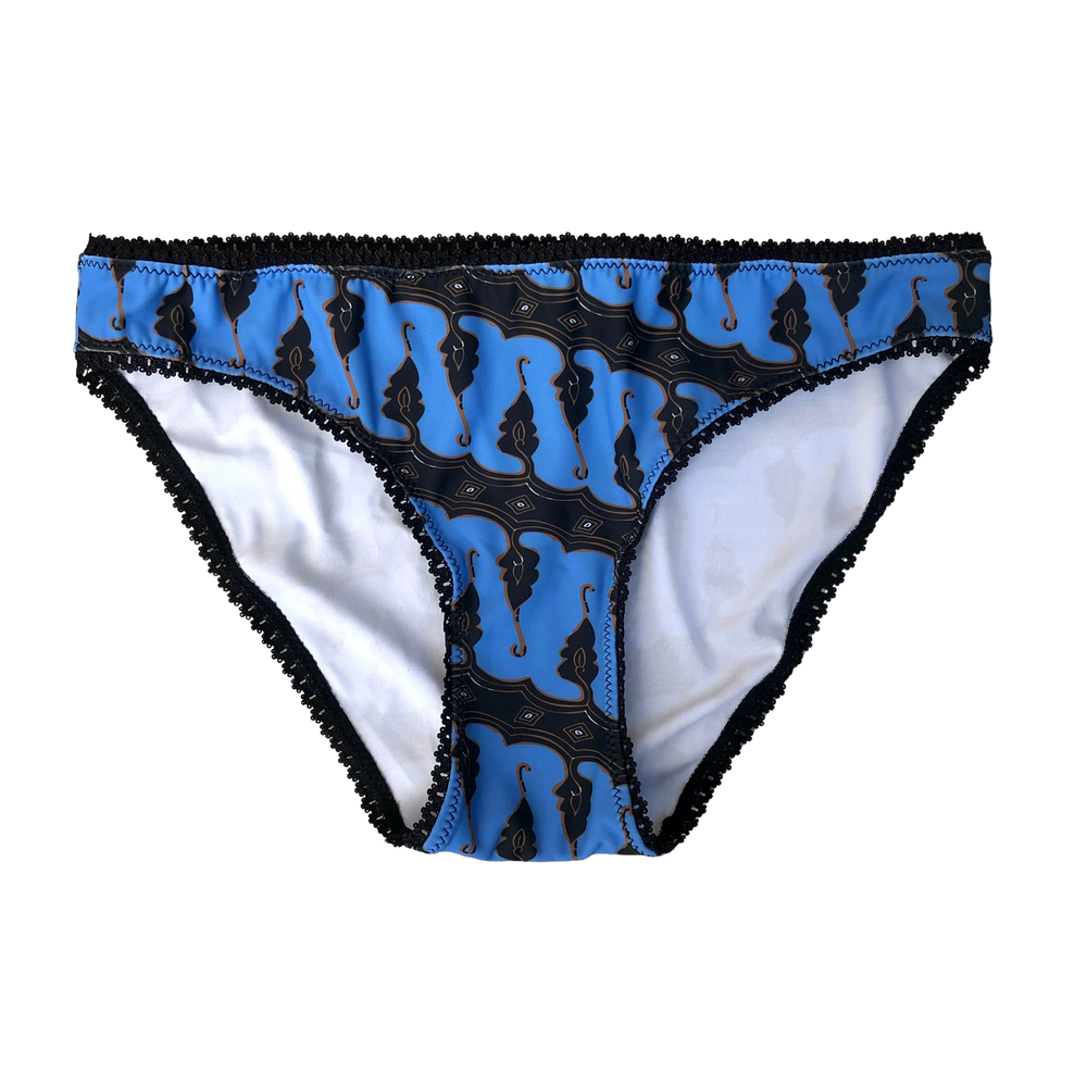 BLUE BATIK ~ LACE | ECO SWIM INTIMATES KNICKERS