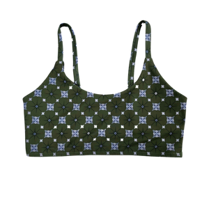 OLIVE GEOMETRIC BATIK | PENIDA BRA