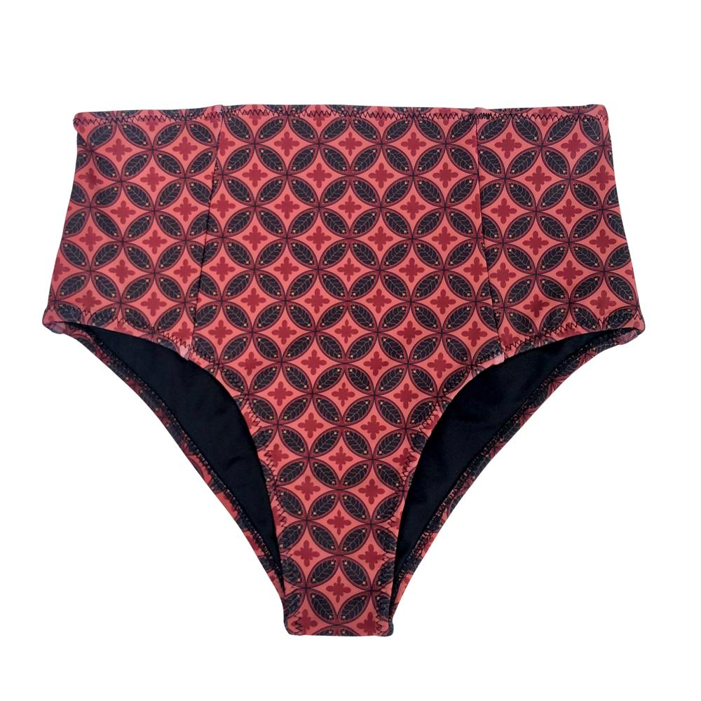 Diamond Batik | High Waisted Bikini Bottoms