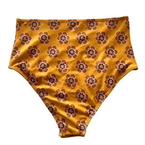 Mustard Matahari Batik | High Waisted Bikini Bottoms