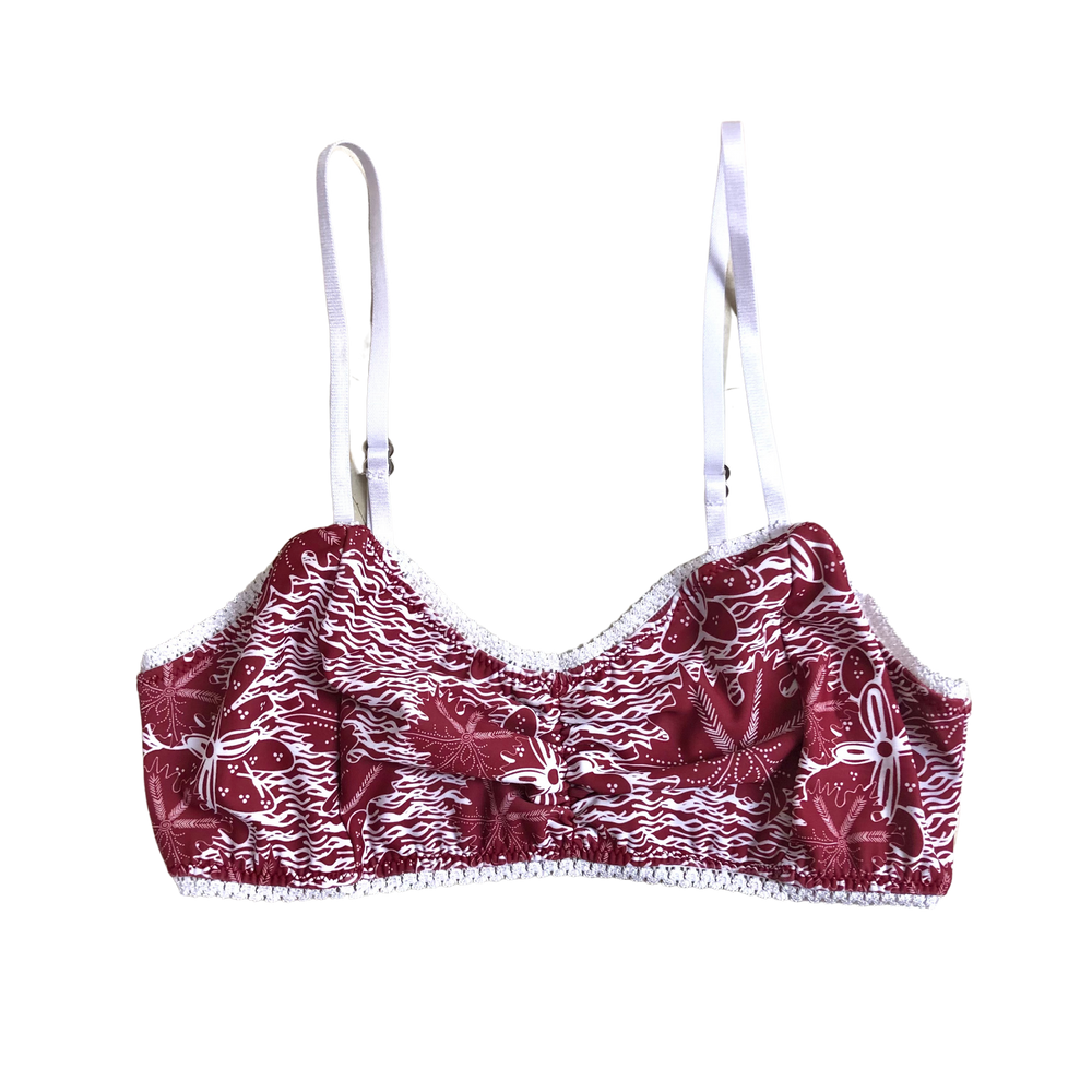 RED WINE BATIK ~ LACE | ECO SWIM INTIMATES BRA