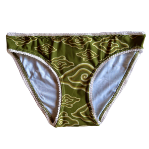 OLIVE CLOUDS BATIK ~ LACE | ECO SWIM INTIMATES KNICKERS