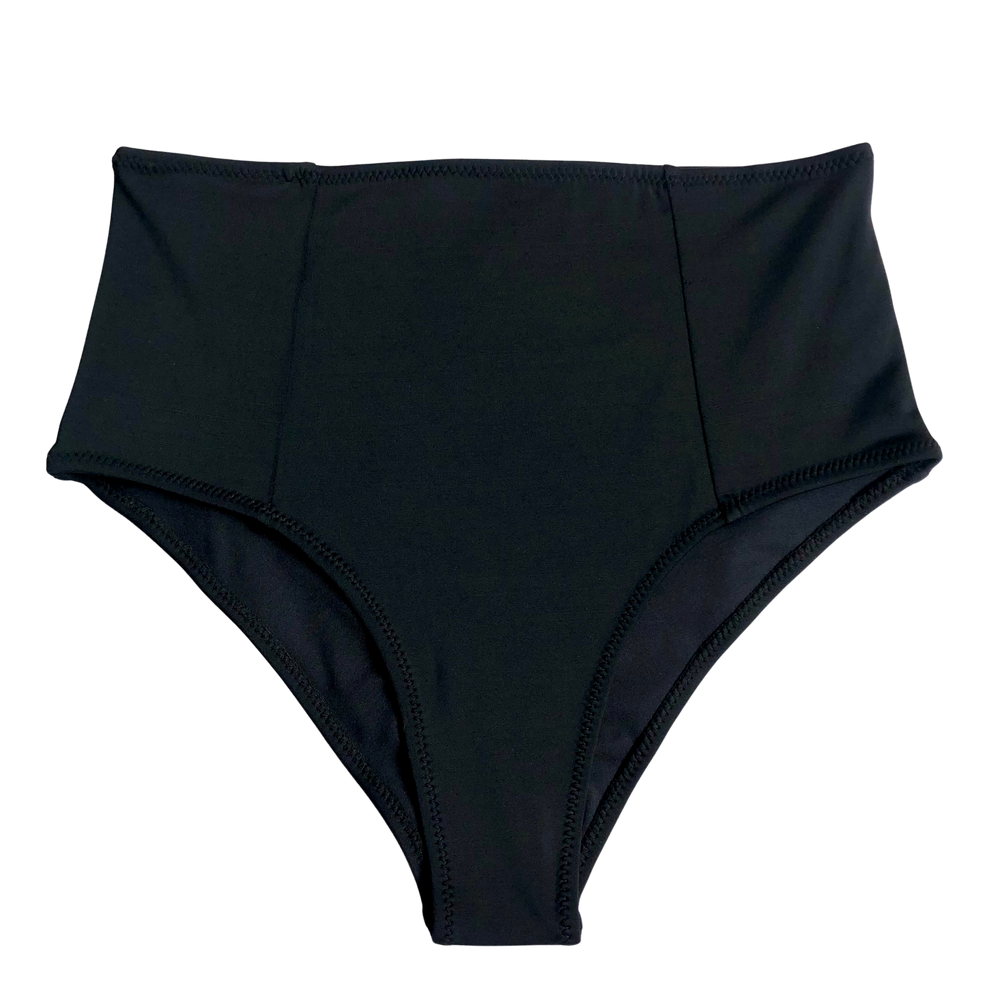 Classic Black | High Waisted Bikini Bottoms