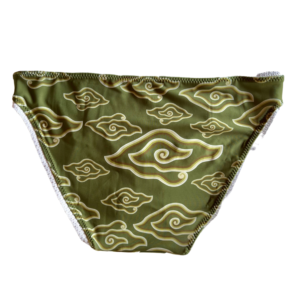 OLIVE CLOUDS BATIK ~ LACE | ECO SWIM INTIMATES KNICKERS