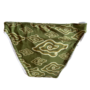 OLIVE CLOUDS BATIK ~ LACE | ECO SWIM INTIMATES KNICKERS