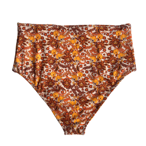 Retro Batik | High Waisted Bikini Bottoms