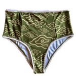 OLIVE CLOUDS BATIK ~ LACE | HIGH WAISTED KNICKERS