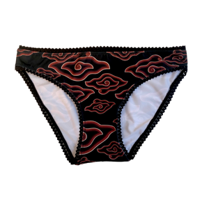 BLACK CLOUDS BATIK ~ LACE | ECO SWIM INTIMATES KNICKERS