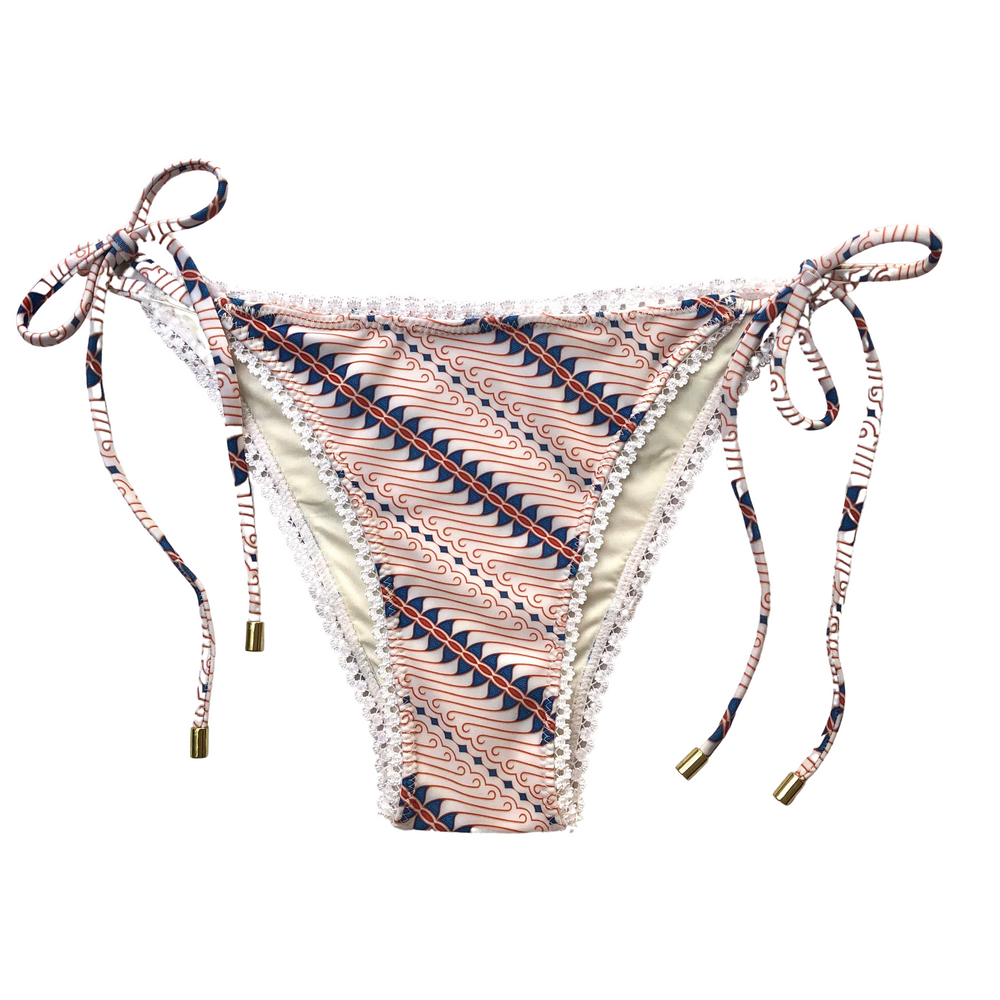Indigo Clay Batik | Java Lace String Bottoms
