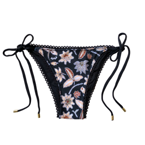 Midnight Bloom Batik | Java Lace String Bottoms