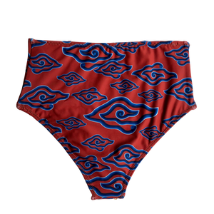 Clay Clouds Batik | High Waisted Bikini Bottoms