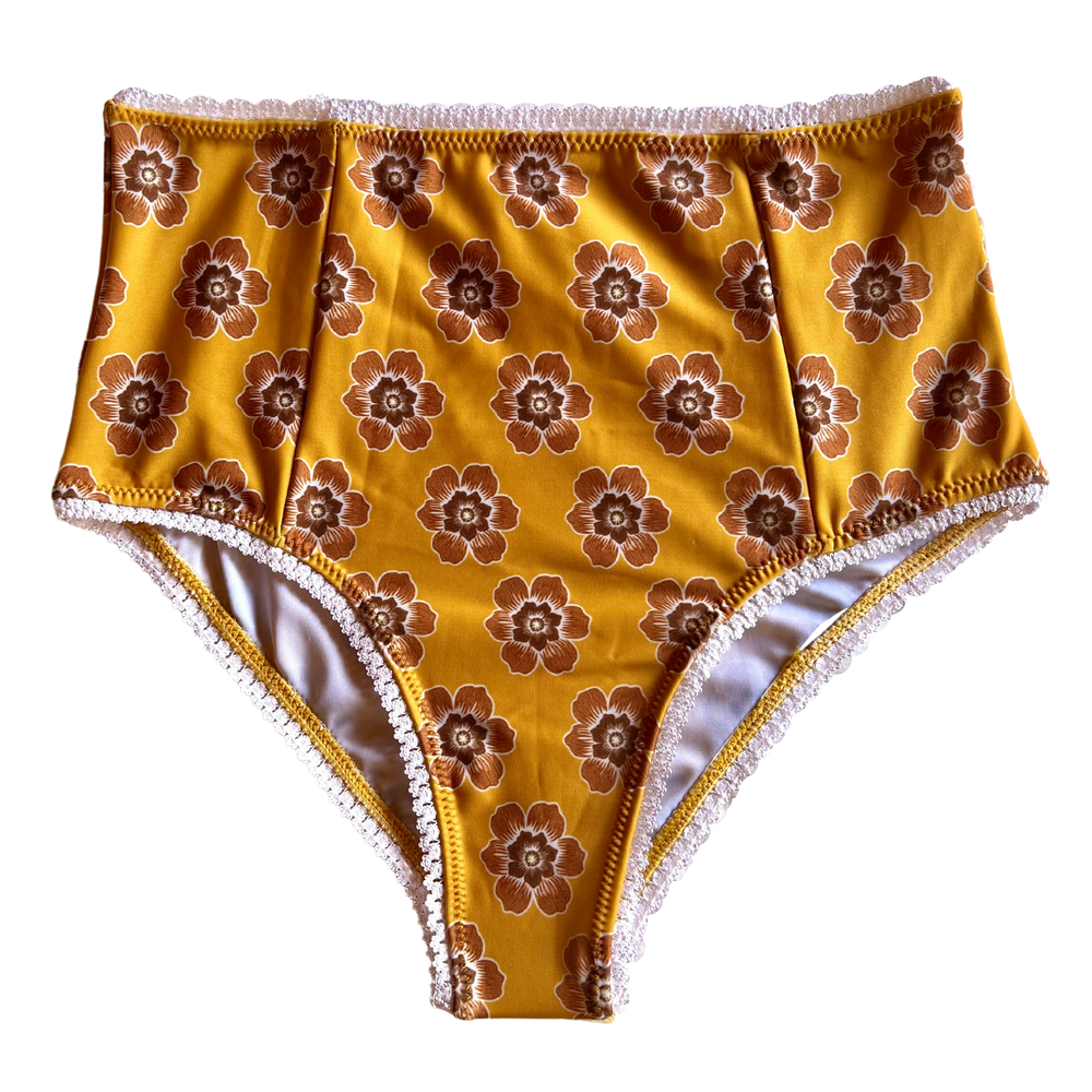 MUSTARD MATAHARI BATIK ~ LACE | HIGH WAISTED KNICKERS