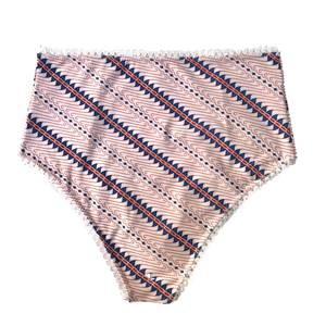 INDIGO CLAY BATIK ~ LACE | HIGH WAISTED KNICKERS