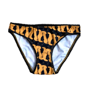 TIGER YELLOW BATIK ~ LACE | ECO SWIM INTIMATES KNICKERS