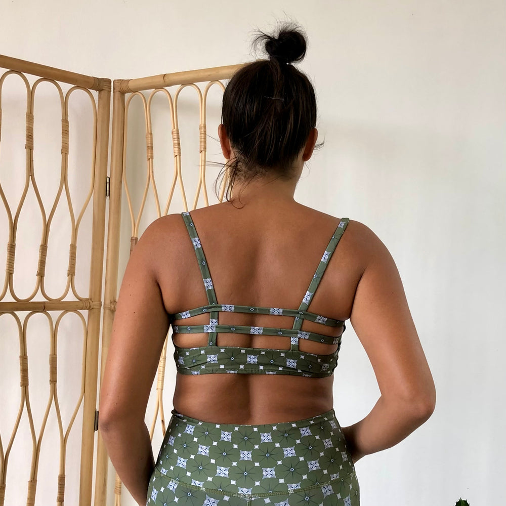 OLIVE GEOMETRIC BATIK | PENIDA BRA