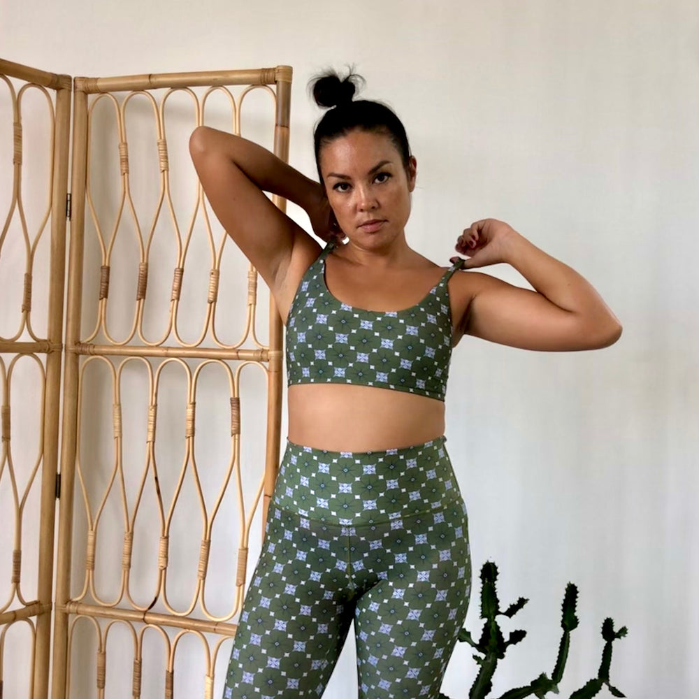 OLIVE GEOMETRIC BATIK | PENIDA BRA