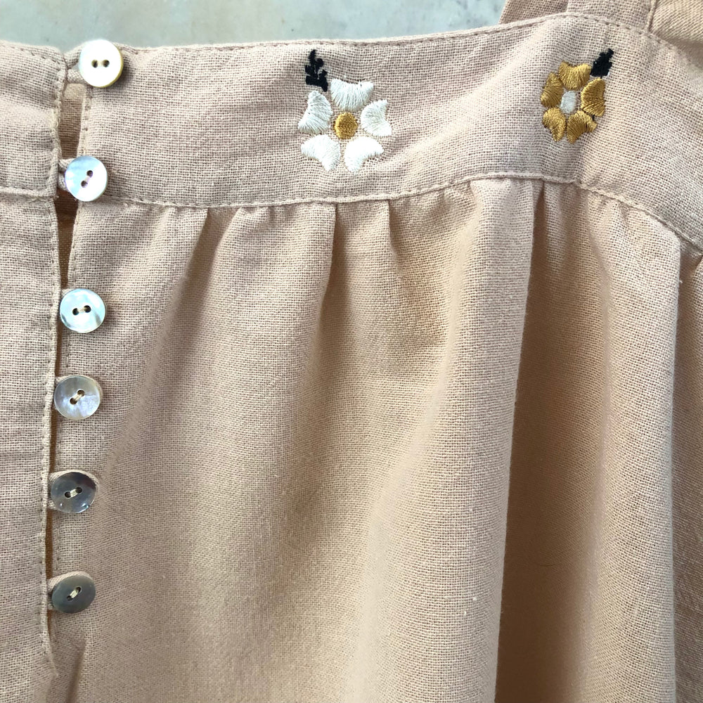 AYU FRILL MINI DRESS - PEARL