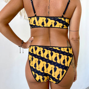 TIGER YELLOW BATIK ~ LACE | ECO SWIM INTIMATES KNICKERS