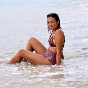 Diamond Batik | High Waisted Bikini Bottoms
