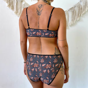 BLACK & TAN BATIK ~ LACE | ECO SWIM INTIMATES KNICKERS