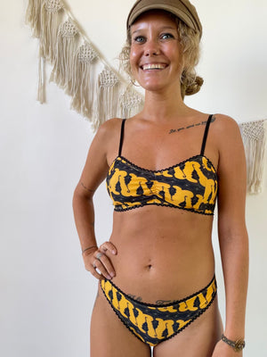 TIGER YELLOW BATIK ~ LACE | ECO SWIM INTIMATES BRA