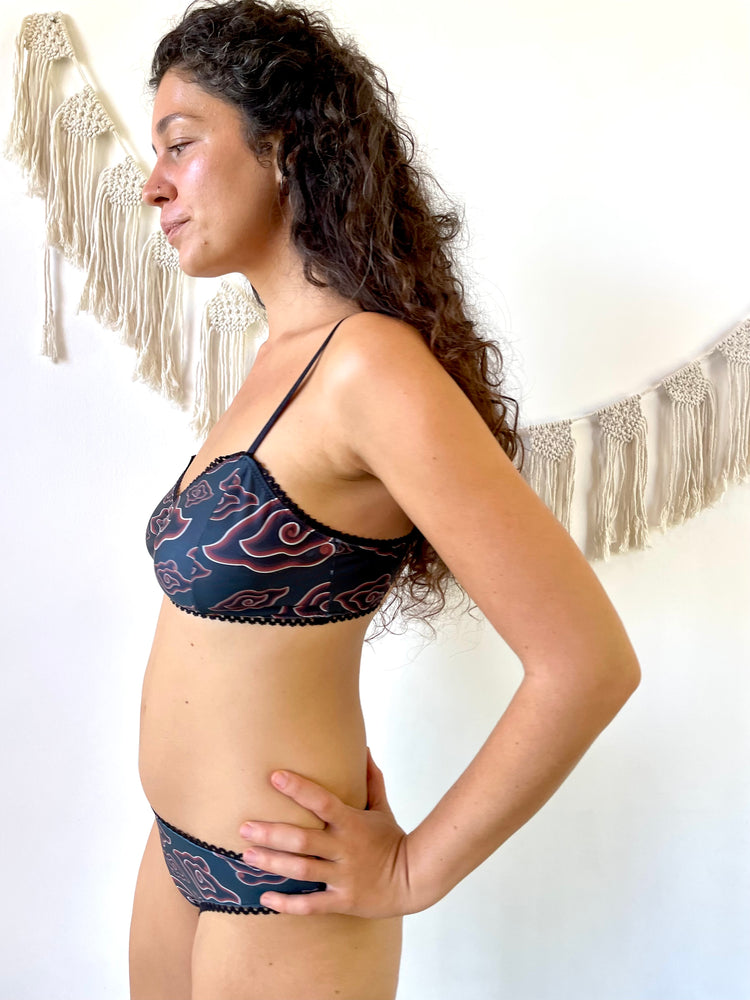 BLACK CLOUDS BATIK ~ LACE | ECO SWIM INTIMATES KNICKERS